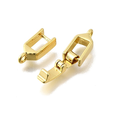 Brass Fold Over Clasps KK-P306-05G-1