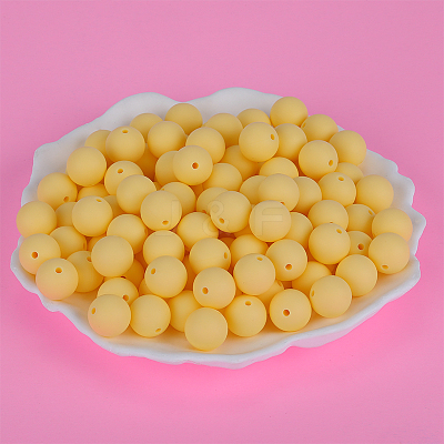Round Silicone Focal Beads SI-JX0046A-32-1