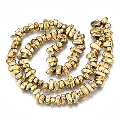 Electroplate Non-magnetic Synthetic Hematite Beads Strands X-G-T114-93G-1