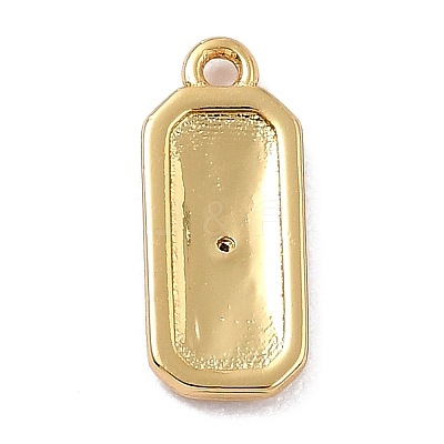 Brass Micro Pave Cubic Zirconia Charms ZIRC-I054-12G-04-1