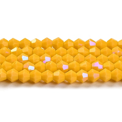 Opaque Solid Color Imitation Jade Glass Beads Strands GLAA-F029-P4mm-D04-1