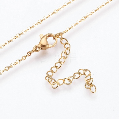 304 Stainless Steel Pendant  Necklaces NJEW-P224-16G-1