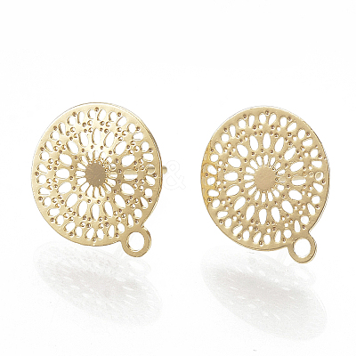 Brass Stud Earring Findings KK-S345-260G-1
