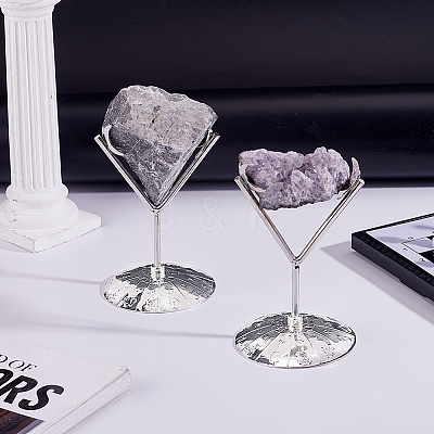 Iron Moon Mineral Rock Display Stands ODIS-WH0030-240P-1