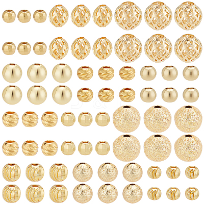 120Pcs 12 Styles Brass and Alloy Spacer Beads FIND-PH0017-39-1