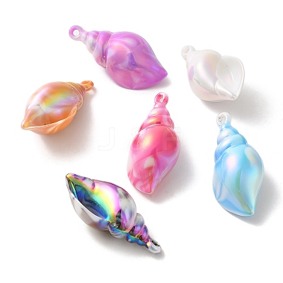 Plating UV Iridescent Acrylic Pendants OACR-B020-08-1