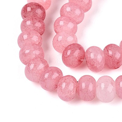 Baking Paint Crackle Glass Beads Strands DGLA-N020-01A-02-1