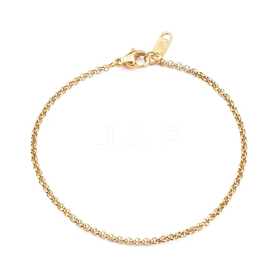 304 Stainless Steel Rolo Chain Bracelets BJEW-JB06029-1