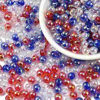 900Pcs 3 Colors Transparent Acrylic Beads MACR-FS0002-23-1