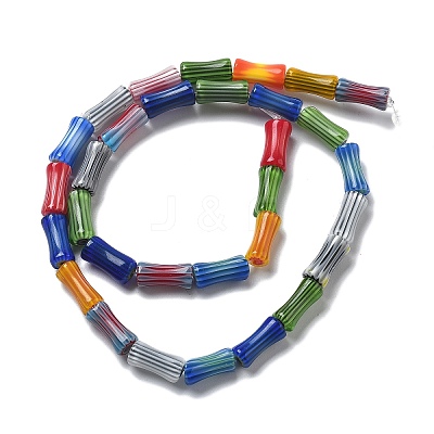 Handmade Millefiori Lampwork Beads Strands X-LAMP-F035-06-1