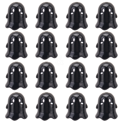 30Pcs Opaque Acrylic Beads MACR-SC0001-60B-1