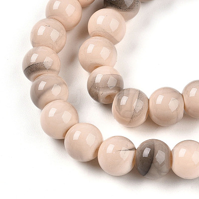 Baking Paint Glass Beads Strands DGLA-N013-8mm-06-1