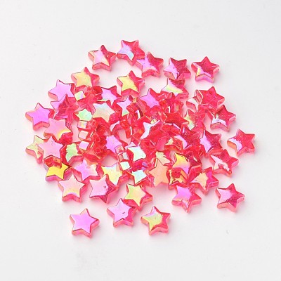 Eco-Friendly Transparent Acrylic Beads X-PL556-7-1
