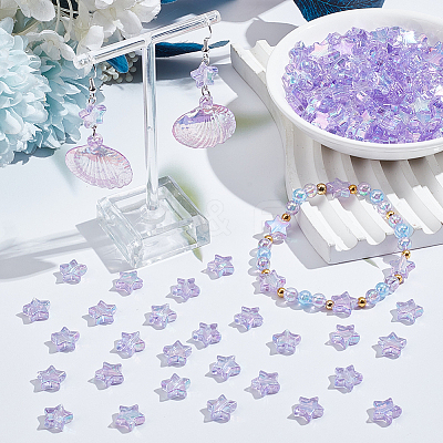 300Pcs Eco-Friendly Transparent Acrylic Beads OACR-SC0001-68C-1