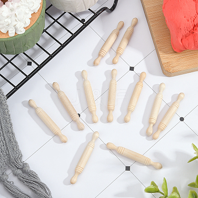 Mini Wooden Rolling Pin DJEW-OC0001-14-1