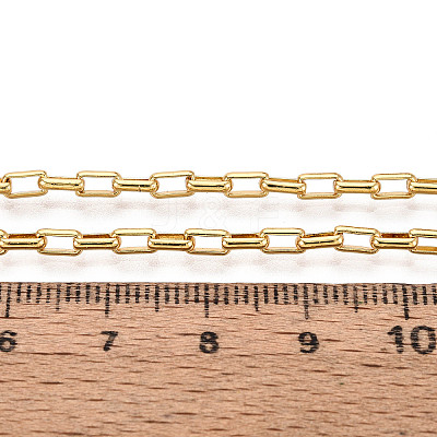 Brass Rectangle Link Chains CHC-T018-49G-1