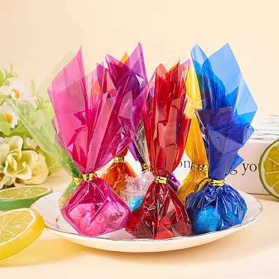 120Pcs 8 Colors Square OPP Candies Wrapping Packaging DIY-WH20055-017A-1