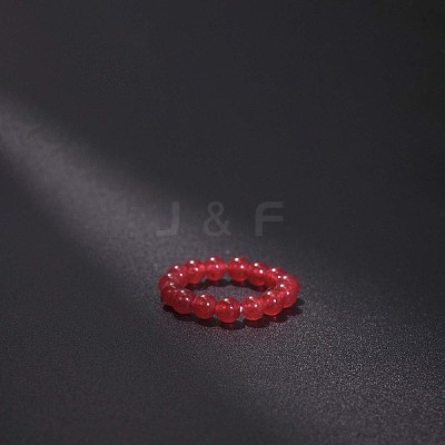 Natural Jade Stretchy Finger Rings FS-WG01730-33-1