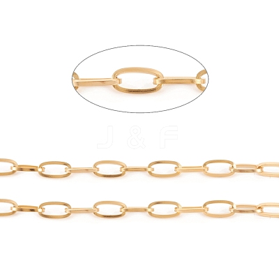 304 Stainless Steel Paperclip Chains CHS-T002-09G-1