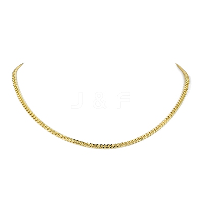 Brass Curb Chain Necklaces NJEW-JN04747-1