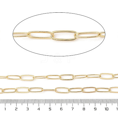 Rack Plating Oval Brass Curb Chains CHC-A010-01G-02-1