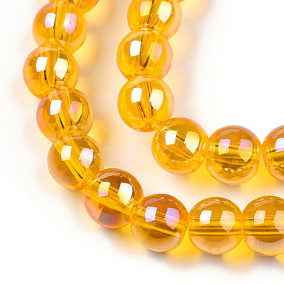 Electroplate Transparent Glass Beads Strands LS-GLAA-T032-T6mm-AB11-1