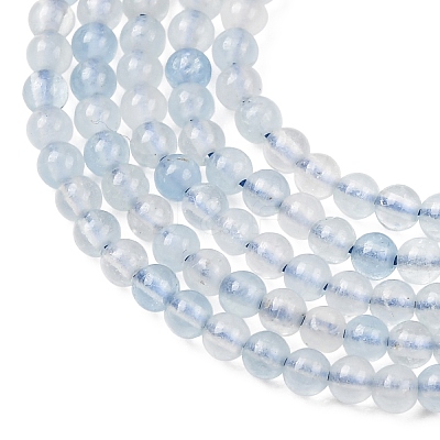Natural Aquamarine Beads Strands G-H358-A11-3mm-01-1