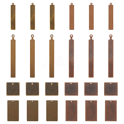 96Pcs 8 Styles Metal Tags KK-ME0001-42-1