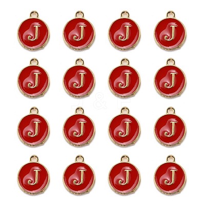 Golden Plated Alloy Enamel Charms ENAM-S118-03J-1