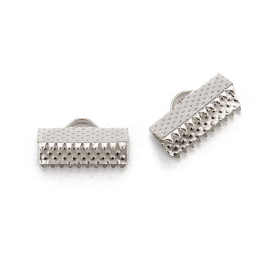 Iron Ribbon Crimp Ends E005Y-1