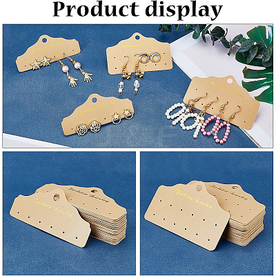 100Pcs 2 Style Plastic Earring Display Paper Cards DIY-PH0002-94-1