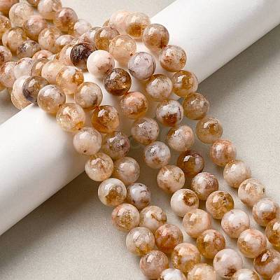 Heated Natural Citrine Beads Strands G-S362-105D-1