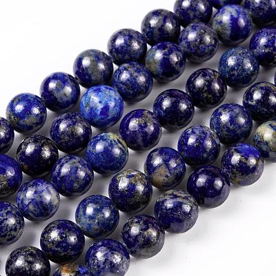 Natural Lapis Lazuli Round Beads Strands X-G-I181-09-10mm-1