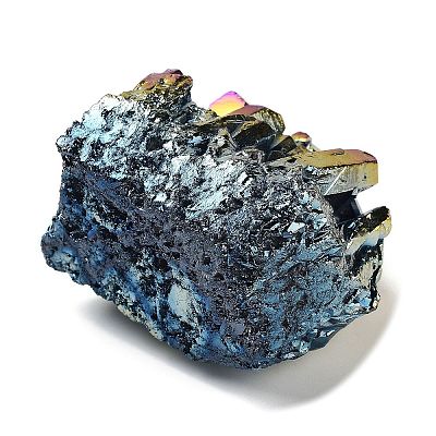 Electroplated Natural Druzy Quartz Crystal Cluster Ornaments LS-RABO-PW0001-179B-1