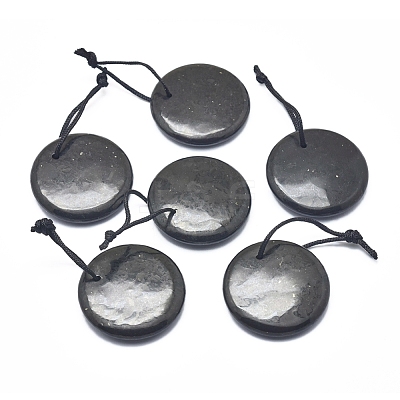 Natural Shungite Pendants G-F675-18-1