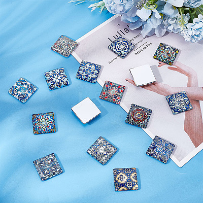 2 Sets Glass Cabochons GGLA-PH0001-35-1