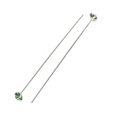 Brass Micro Pave Cubic Zirconia Stud Earring Findings CU-CBA4618-01P-05-1