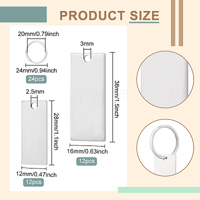 DIY Stamping Blank Tag Keychain Making Kit DIY-BC0009-42-1