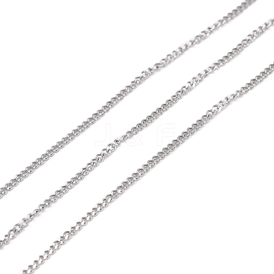 Tarnish Resistant 304 Stainless Steel Curb Chains CHS-D033-02P-02-1