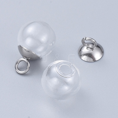 Plastic Bead Cap Pendant Bails X-KY-K003-02A-1