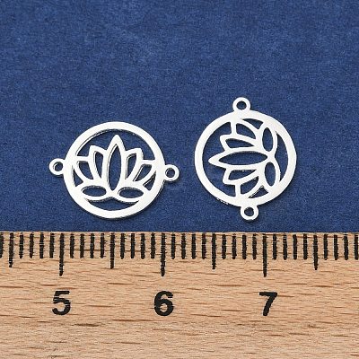 925 Sterling Silver Hollow Connector Charms STER-A046-01S-1
