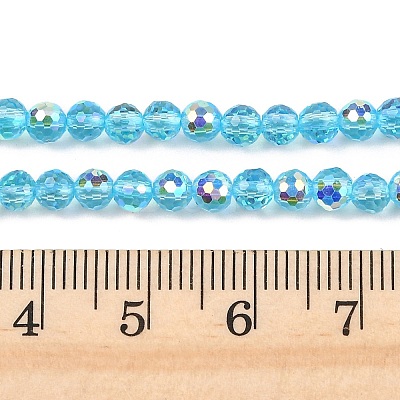 Electroplate Transparent Glass Beads EGLA-B013-02A-AB03-1