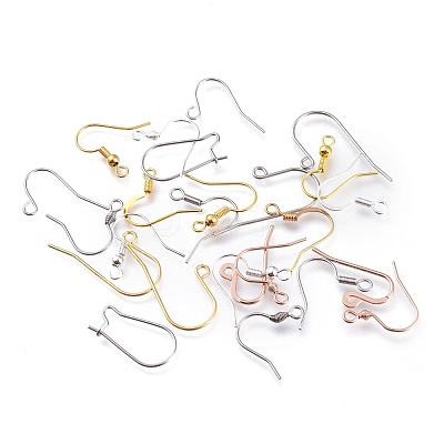 Mixed Materials Earring Hooks KK-XCP0001-18-1
