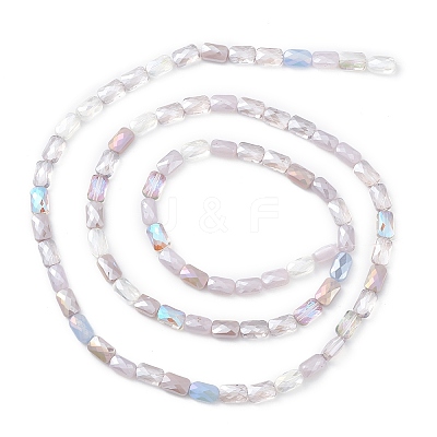 Gradient Color Electroplate Glass Bead Strands GLAA-E042-01B-1