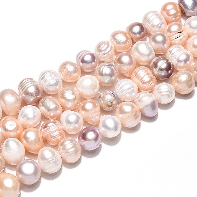 Natural Cultured Freshwater Pearl Beads Strands PEAR-N013-07O-1