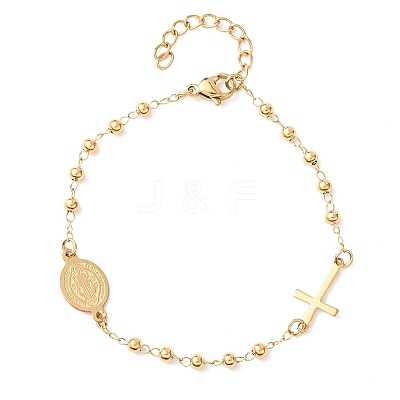 Religion 304 Stainless Steel Link Bracelets LS-BJEW-F524-05A-G-1