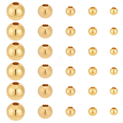 600Pcs 5 Style Brass Beads KK-PH0005-63-1