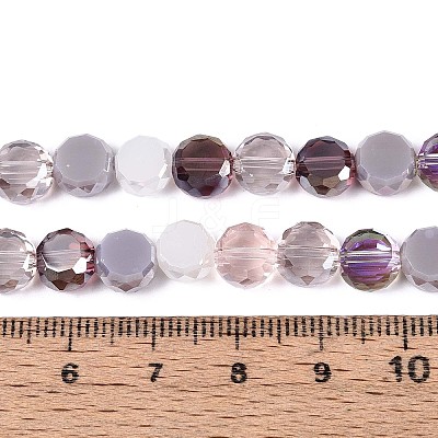 Electroplate Glass Beads Strands X-EGLA-N022-03A-A02-1