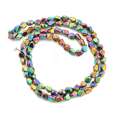 Full Plated Electroplate Glass Beads Strands EGLA-G037-04A-FP06-1