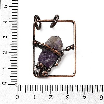 Natural Amethyst Nuggets Pendants G-B149-05R-03-1